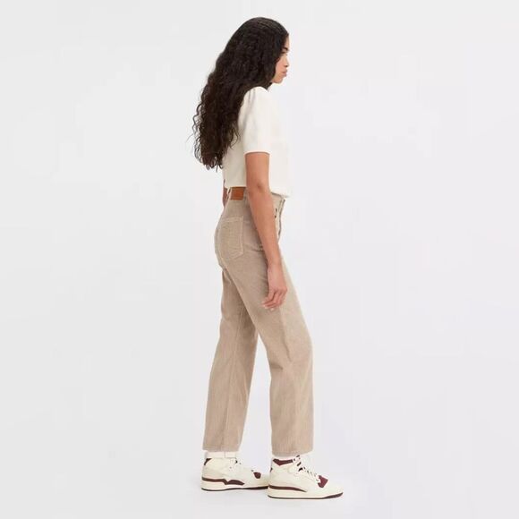 Levi's CORDUROY RIBCAGE STRAIGHT
ANKLE WOMEN'S PANTS Size 26 Granola - Brown - Picture 2 of 15